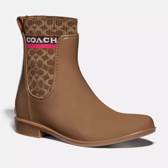 🌈🌦Coach Rivington Rain Bootie Size 7 and 8 - Picture 2 of 11